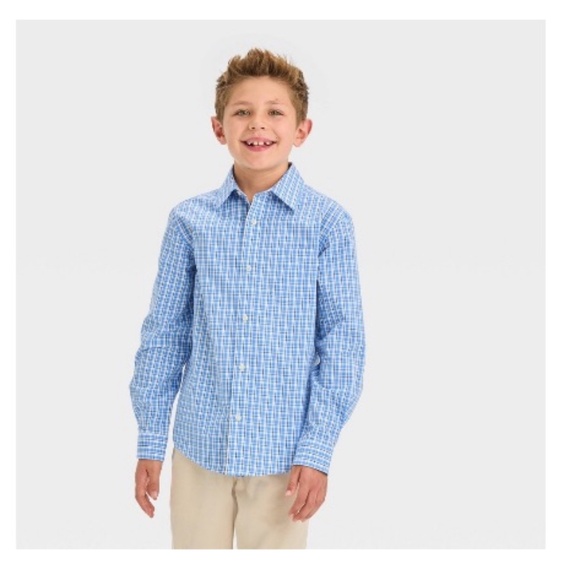 (203-7) XL Boy's Long Sleeve Button Down Shirt - Picture 1 of 1